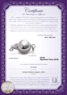 Product certificate: W-14K-Ball-clasp