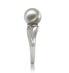 7-8mm AAA Quality Japanese Akoya Cultured Pearl Ring in Caroline White