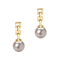 6-7mm AA Quality Japanese Akoya Cultured Pearl Earring Pair in Anya White