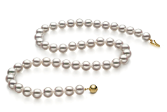 7.5-8mm Hanadama - AAAA Quality Japanese Akoya Cultured Pearl Necklace in Hanadama 18-inch White