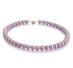 8.5-9.5mm AAAA Quality Freshwater Cultured Pearl Necklace in Lavender