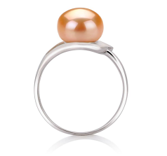 9-10mm AA Quality Freshwater Cultured Pearl Ring in Sadie Pink