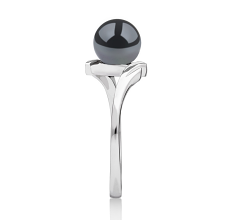 6-7mm AAA Quality Japanese Akoya Cultured Pearl Ring in Daron Black