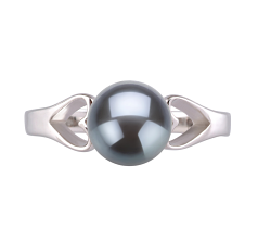 6-7mm AA Quality Freshwater Cultured Pearl Ring in Jessica Black