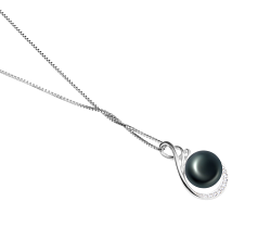 10-11mm AAA Quality Freshwater Cultured Pearl Pendant in Lori Black