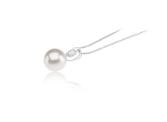 9-10mm AAAA Quality Freshwater Cultured Pearl Pendant in Kimberly White