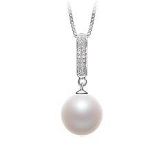 10-11mm AAAA Quality Freshwater Cultured Pearl Pendant in Talitha White