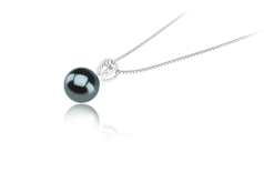 9-10mm AAA Quality Tahitian Cultured Pearl Pendant in Karen Black