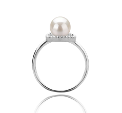 6-7mm AAAA Quality Freshwater Cultured Pearl Ring in Andy White