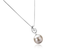 10-11mm AAAA Quality Freshwater Cultured Pearl Pendant in Femke White