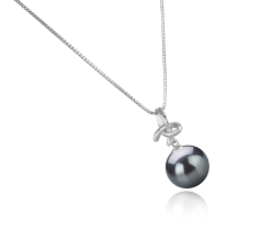 10-11mm AAA Quality Tahitian Cultured Pearl Pendant in Maude Black