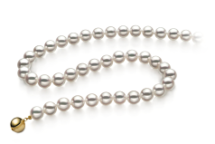 7-7.5mm Hanadama - AAAA Quality Japanese Akoya Cultured Pearl Necklace in Hanadama 23-inch White