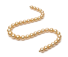 10.4-13.2mm AAA Quality South Sea Cultured Pearl Necklace in 18-inch Gold