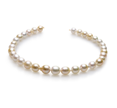 10-13mm Baroque Quality South Sea Cultured Pearl Necklace in 18-inch Multicolor