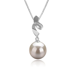 9-10mm AAAA Quality Freshwater Cultured Pearl Pendant in Winola White