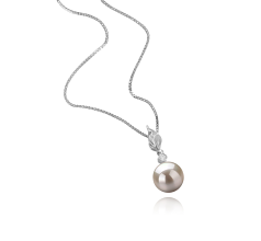 8-9mm AAAA Quality Freshwater Cultured Pearl Pendant in Miriah White