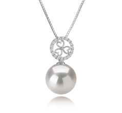 12-13mm AA+ Quality Freshwater - Edison Cultured Pearl Pendant in Klara White