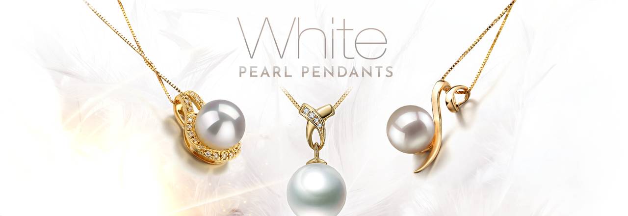 Landing banner for White Pearl Pendants